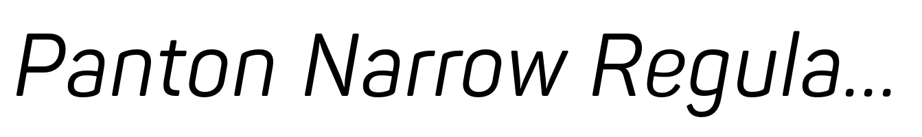 Panton Narrow Regular Italic